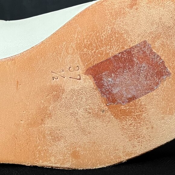 MAUD FRIZON VINTAGE GOLD & CREAM LEATHER DEMI BOOT - Picture 14 of 16